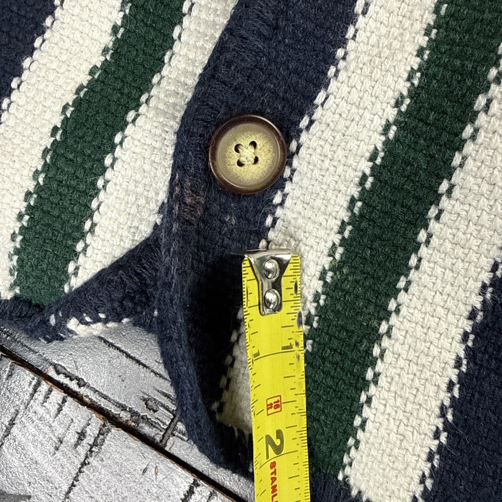 Vintage STRUCTURE Cardigan Knit Baja Sweater Vest Mens XL Multicolor Stripes - Picture 2 of 9
